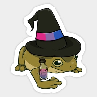 Bisexual Pride Witch Frog Sticker